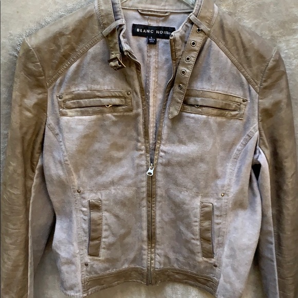 Blanc Noir Neiman Marcus motorcycle jacket size L - Picture 3 of 11